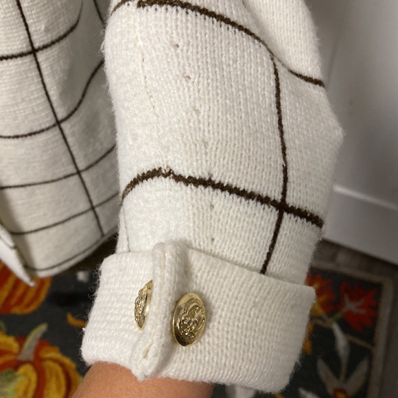 LILLY OF CALIFORNIA VINTAGE CREAM SWEATER JACKET LARGE - Picture 6 of 16